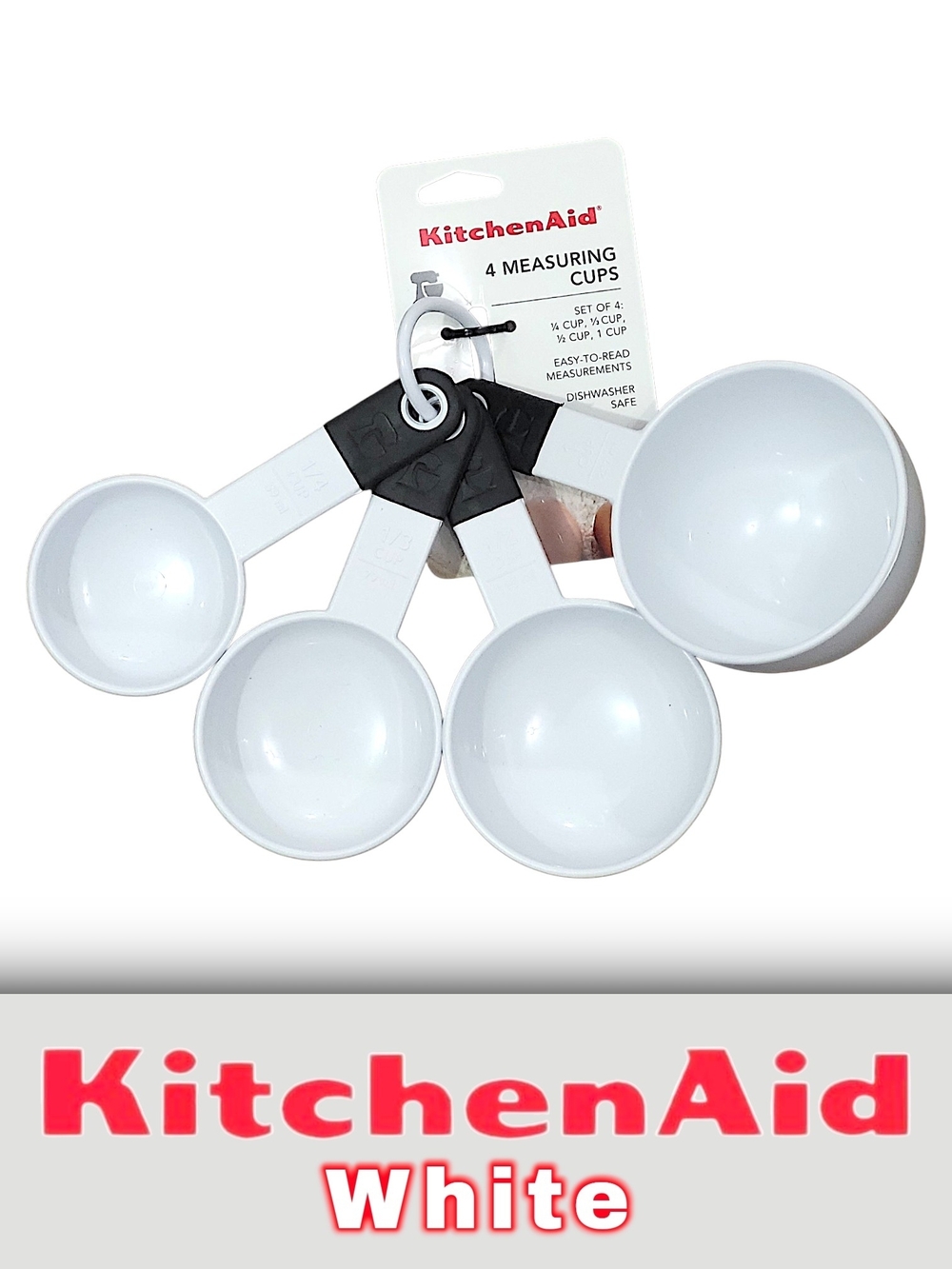 KitchenAid White 4-Piece Measuring Cup Set